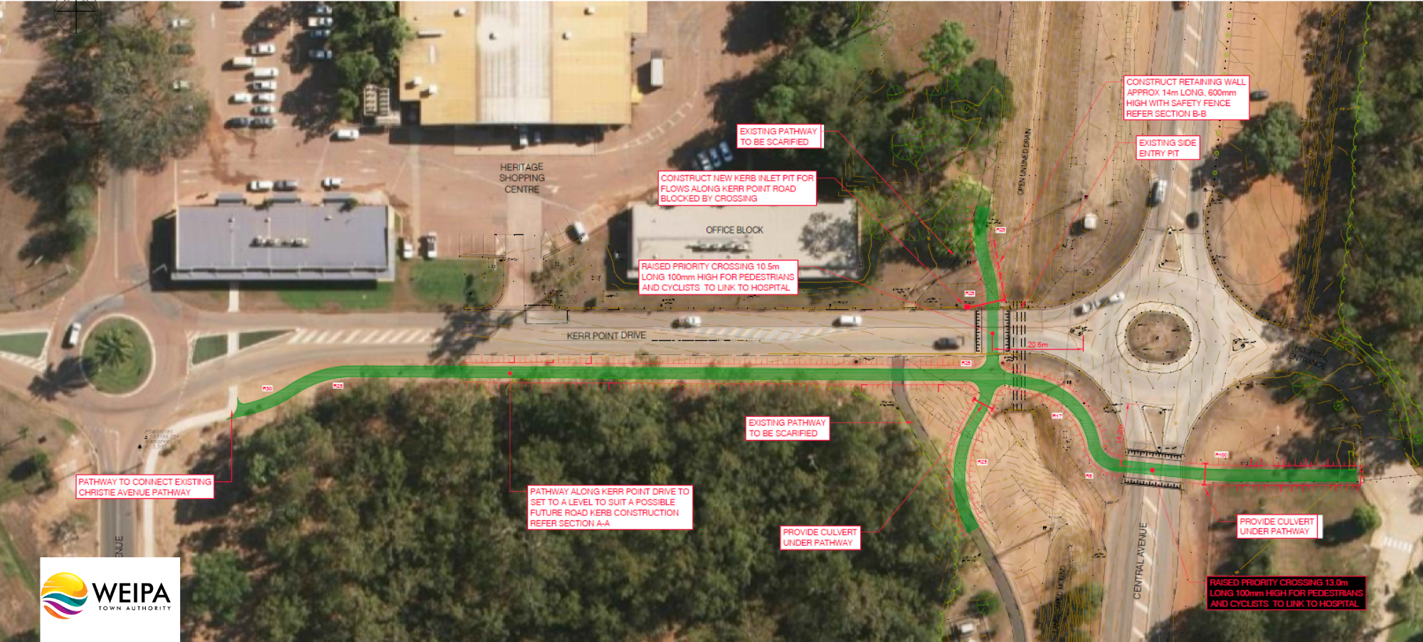 Map of Wombat Crossing Works being done.png