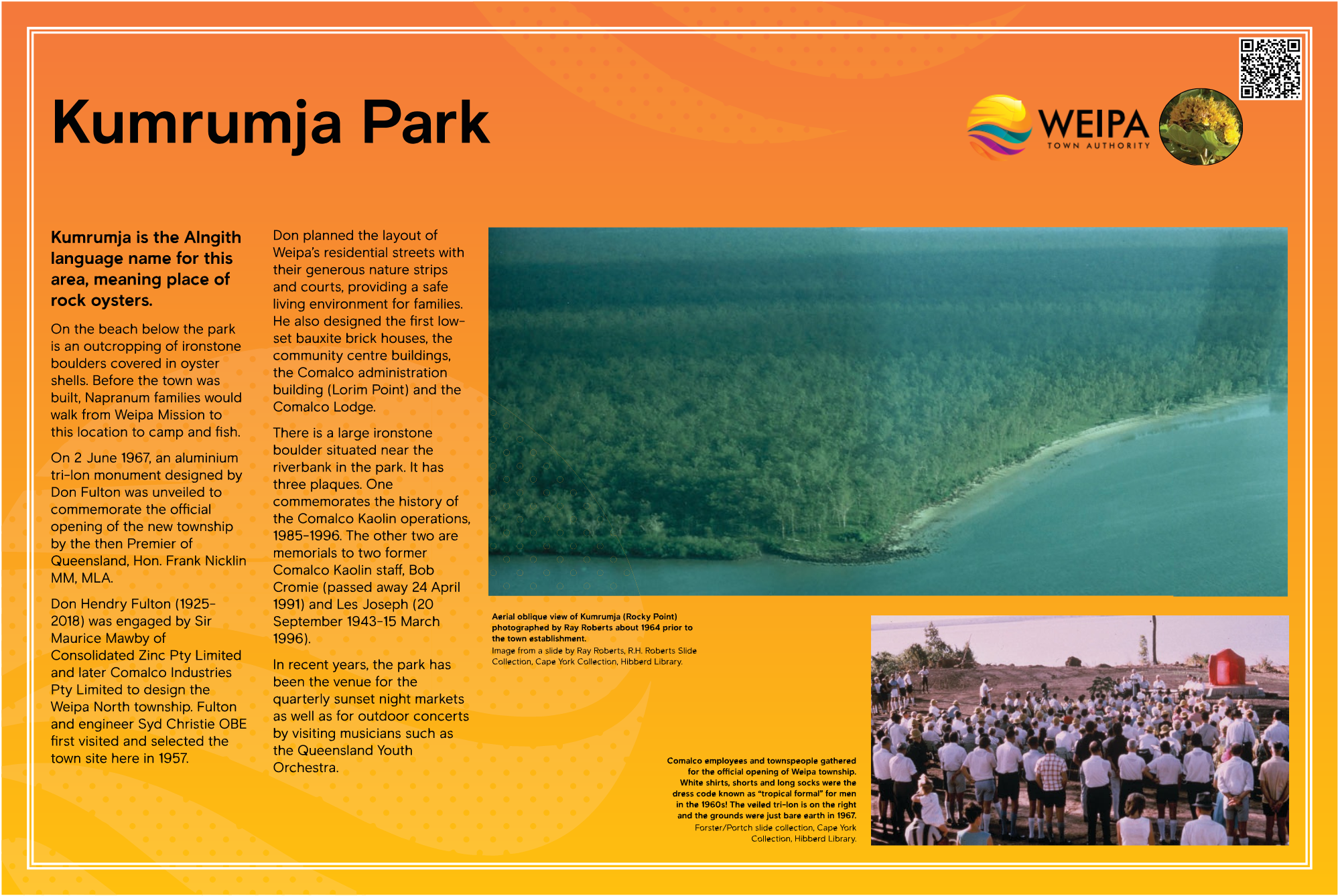 Weipa Town Historical Signs | Weipa Town Authority