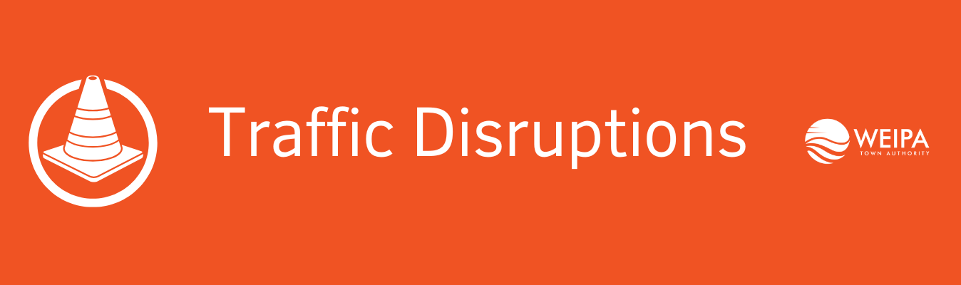 Traffic disruptions banner blank